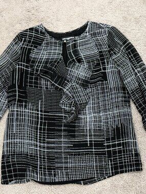 Karl Lagerfeld Paris Ruffle Front Blouse Small